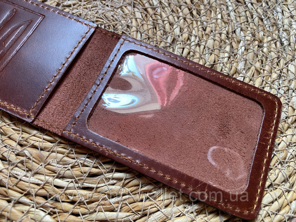 Шкіряна обкладинка Міністерство юстиції на два відділення колір каштановий Київ - фото 2