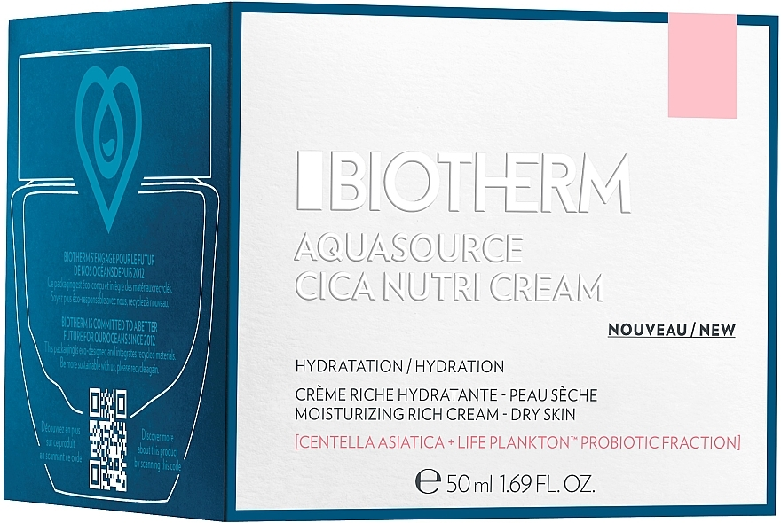 Крем для сухой кожи Biotherm Aquasource 48H Deep Hydration Replenishing Cream Dry Skin 50ml Славянск - изображение 3