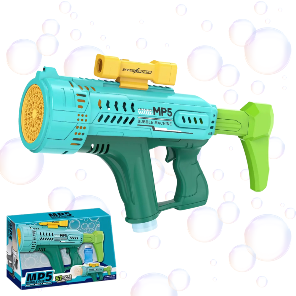 Мильні бульбашки для дітей, генератор мильних бульбашок, пістолет для мильних бульбашок на акумуляторі, зелений Кам'янець-Подільський - фото 6