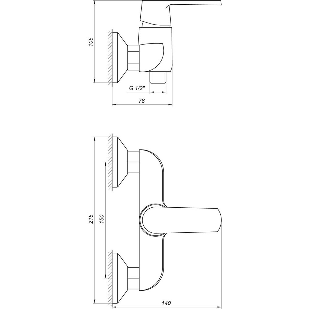 Смеситель для душа Globus Lux Laguna GLA-0105-7-WHITE (000022564) Киев - изображение 7