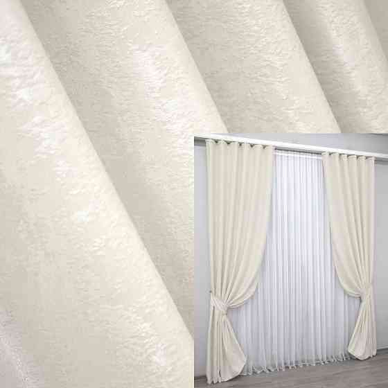 Комплект готових штор VR-Textil Жакард Sultan YL № 1294ш Молочний 150х270 см 2 шт (33-0142) Київ