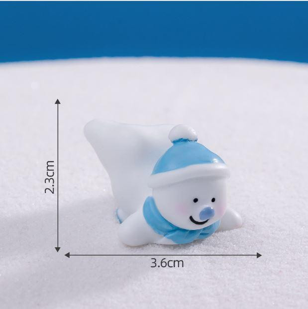 Новогодняя фигурка Снеговик для декора, флорариума, мини-сада, творчества, микроландшафта, песочного стола Блакитний1 Одесса - изображение 1