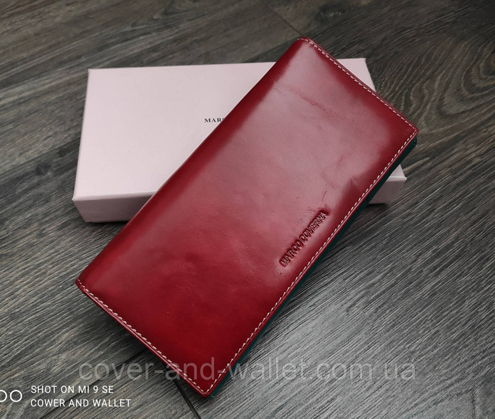 Класичний жіночий гаманець червоного кольору на магнітній фіксації Marco Coverna 2-6061 Київ - фото 7