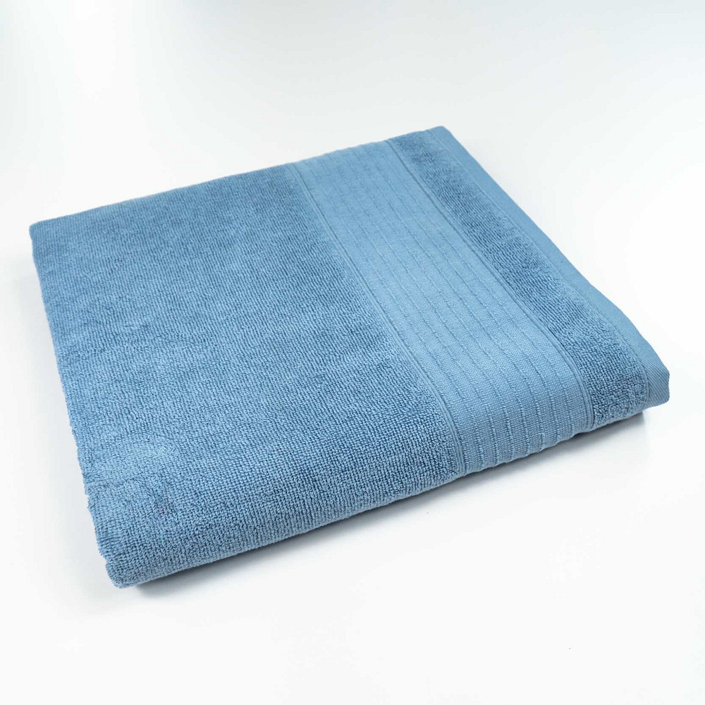 Рушник махровий для душу GM Textile 100х150см Line 400г/м2 (Денім) Суми - фото 1