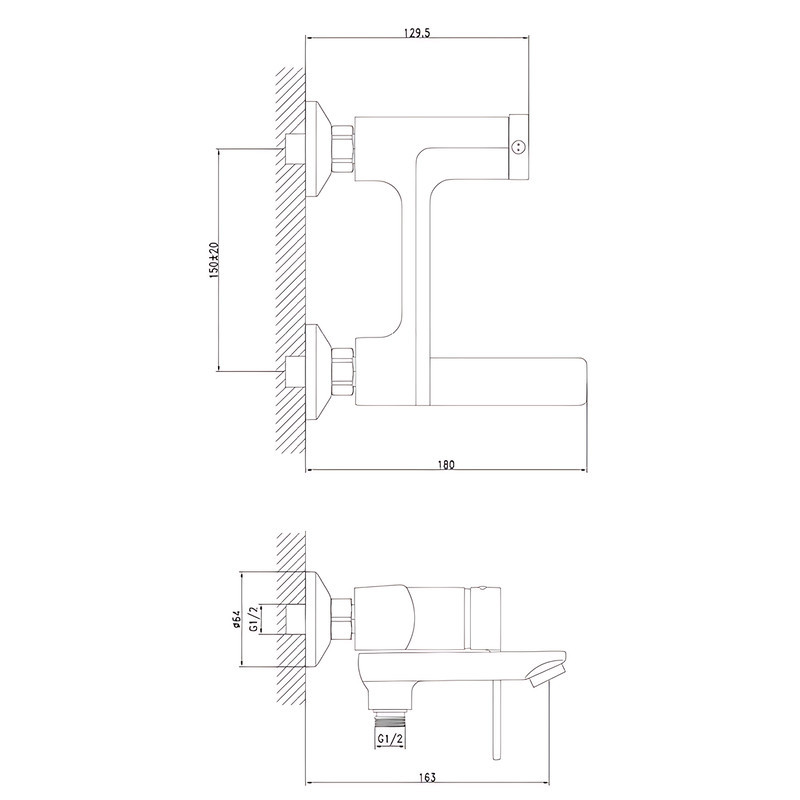 Смеситель для ванной Zerix NEL3-125 ZX5980 Харьков - изображение 2