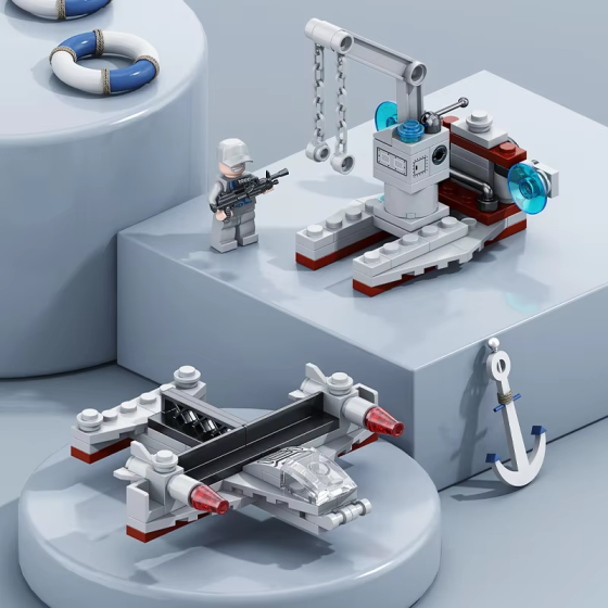 Конструктор 546 військовий корабель 8 в 1, 554 деталь, совместим с Lego Киев