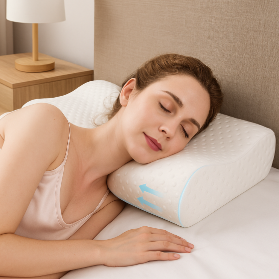 Ортопедична подушка для здорового сну 50х28х7см, GH1188 / Подушка з ефектом пам'яті / Подушка анатомічна Київ