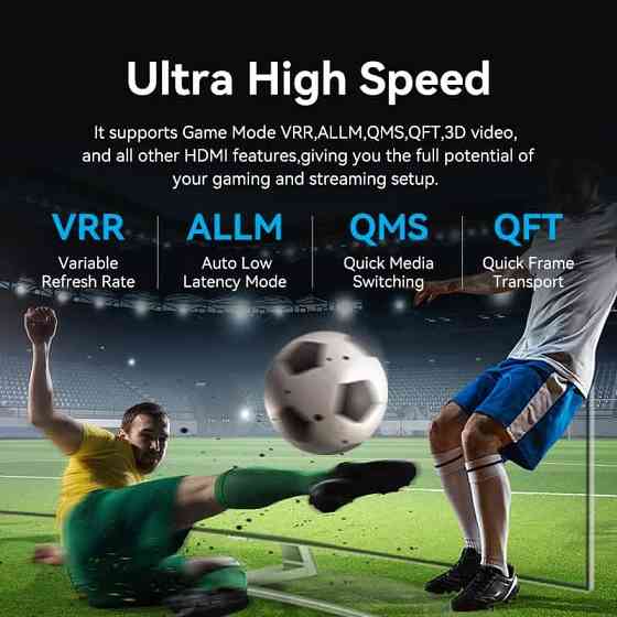 Кабель HDMI M - Mini M 2.0 м, V2.1 8K 60Гц Aluminum Alloy Type, Green Vention Винница