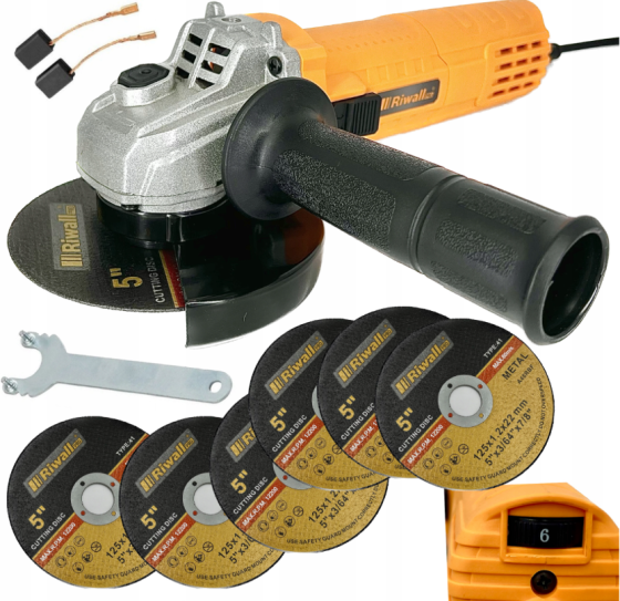 Болгарка (кутова шліфувальна машина) 2000Вт 125мм + 6 дисків Riwall Pro (Чехія) Київ