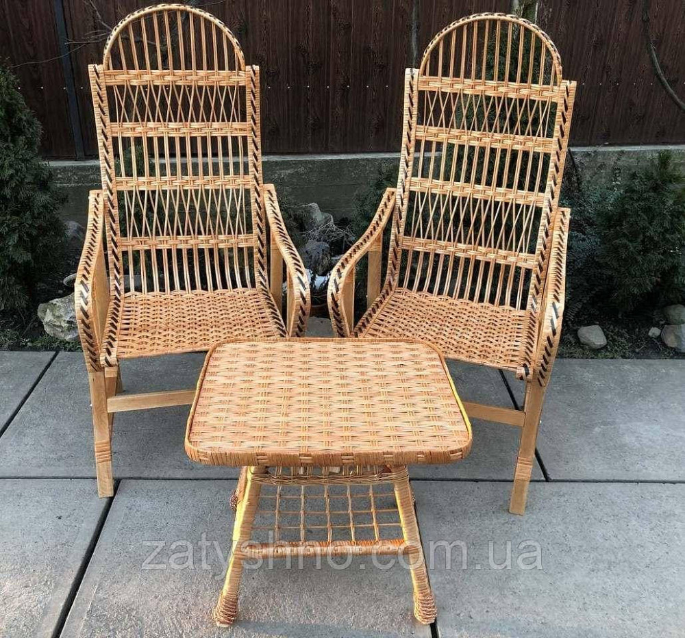Мебель из лозы с высокими стульями Киев - изображение 3