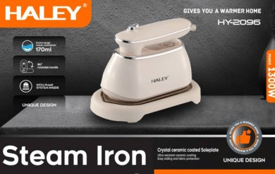 Ручна парова праска Haley HY-2096 1000Вт з поворотною ручкою 180°, дорожній міні відпарювач керамічна підошва Одеса - фото 5