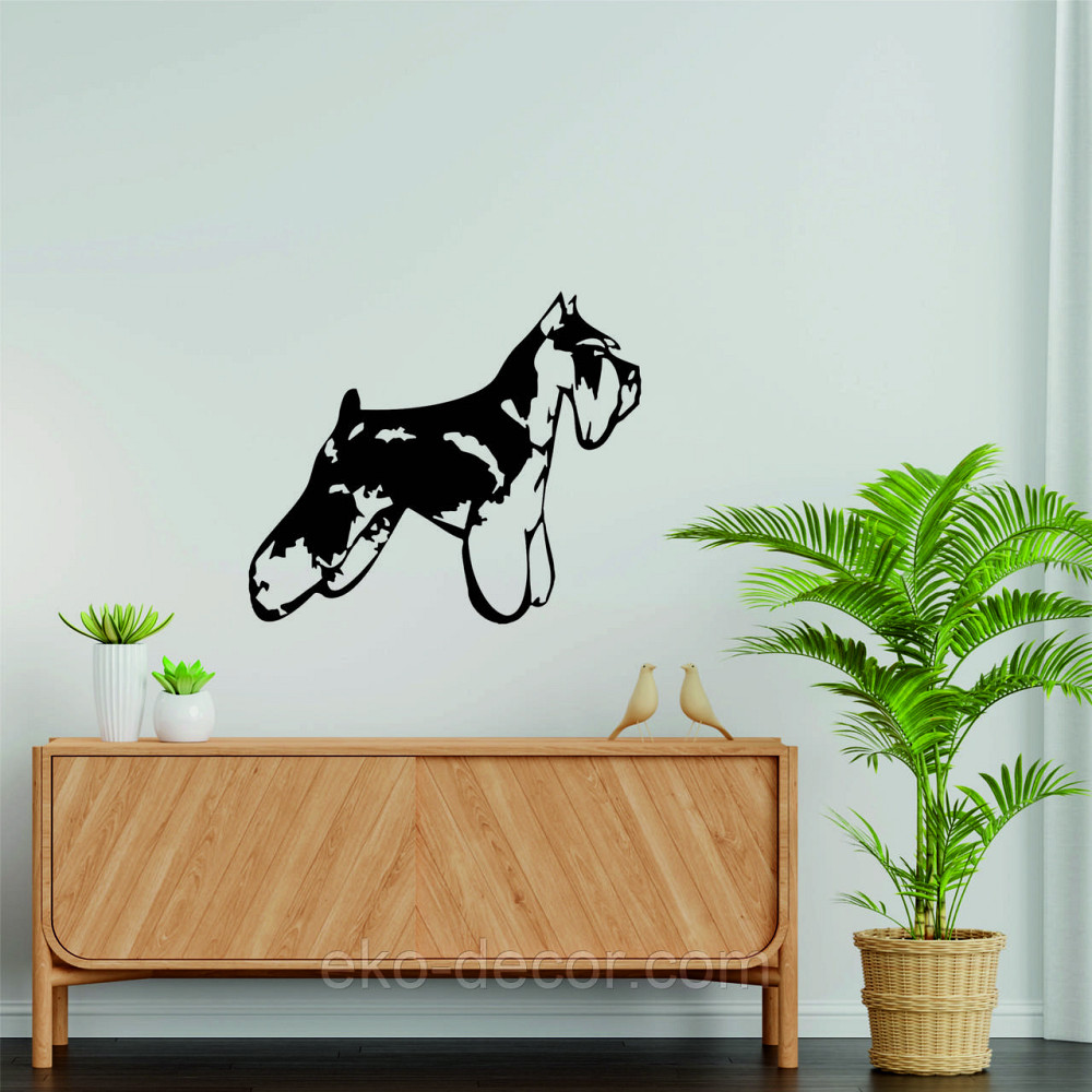 Декоративне настінне Панно «Шнауцер», Декор на стіну 90*82 см, Чорний Київ - фото 5