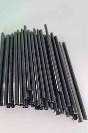 Трубочка для напоїв d4.8 12,5 см "Куля" чорна (200 шт) Харків