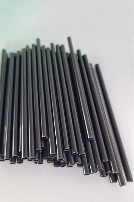 Трубочка для напоїв d4.8 12,5 см "Куля" чорна (200 шт) Харків - фото 1