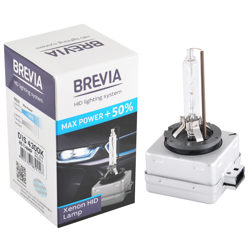 Ксеноновая лампа Brevia D1S +50%, 4300K, 85V, 35W PK32d-2, 1шт Львов - изображение 1
