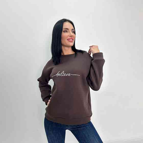 Жіночий світшот на флісі "Image" Турція оптом | Батал Київ