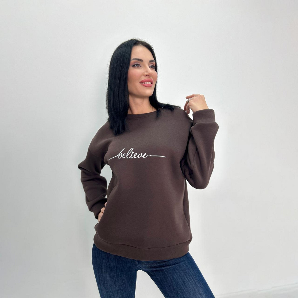 Жіночий світшот на флісі "Image" Турція оптом | Батал Київ - фото 4