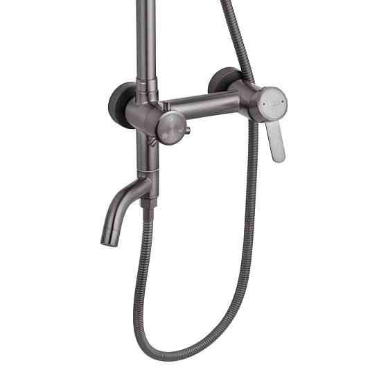 Душова система настінного монтажу Agua Elposo — INOX064AM з виливом, графіт Київ