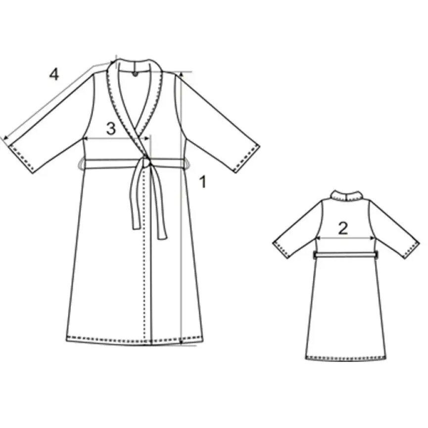 Флисовый халат с узорами и карманами Киев - изображение 3