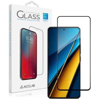 Стекло защитное ACCLAB Full Glue Xiaomi Poco X6 Black (1283126588655) Винница
