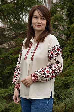 Вышиванка женская, натуральная, льняная топ Киев