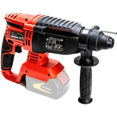 Перфоратор GTM RHC18/26BL, 18В, 2,5Дж, 0-1000об/мин, (без АКБ и ЗУ) (RHC18/26BL_BARE TOOL) Винница