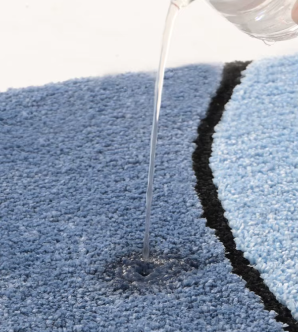 Килимок для ванної та душу килимок для ніг у ванну кімнату, мікрофібра, атиковзкий 50х80 см, синій з візерунком Кам'янець-Подільський - фото 5