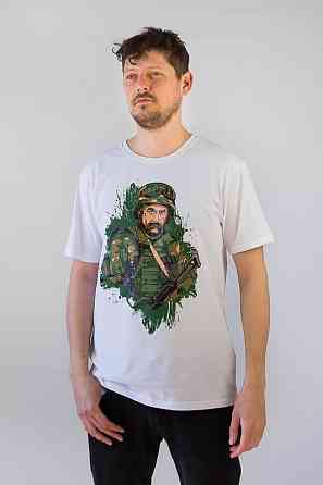 Футболка с Тарасом Шевченко мужская белая 48 белый Киев