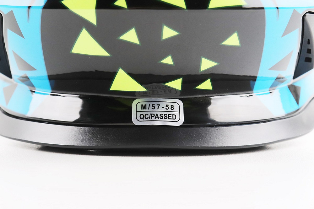 Шолом кросовий/ендуро/АТV зі склом BLD-819-7  М (57-58см), ЧОРНИЙ/ЖОВТО-СИНІЙ Київ - фото 7