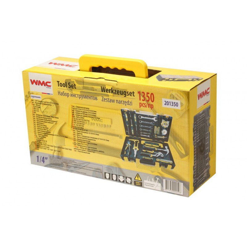 Набір інструментів 1350пр. 1/4" (6гр.) (5-13 мм) WT-201350 Одеса - фото 10