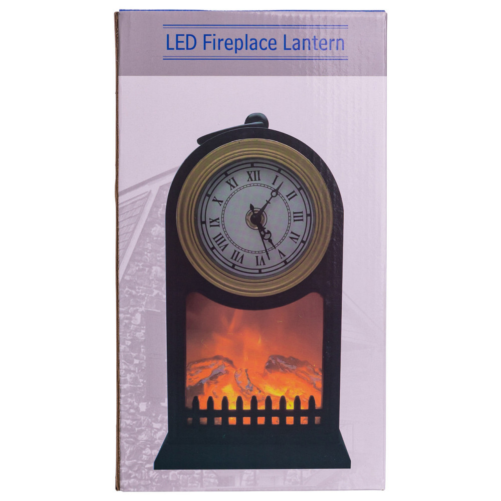 Декоративний камін-годинник LED-підсвічування USB 25×14×40 (см) CR-3-6 Київ - фото 3