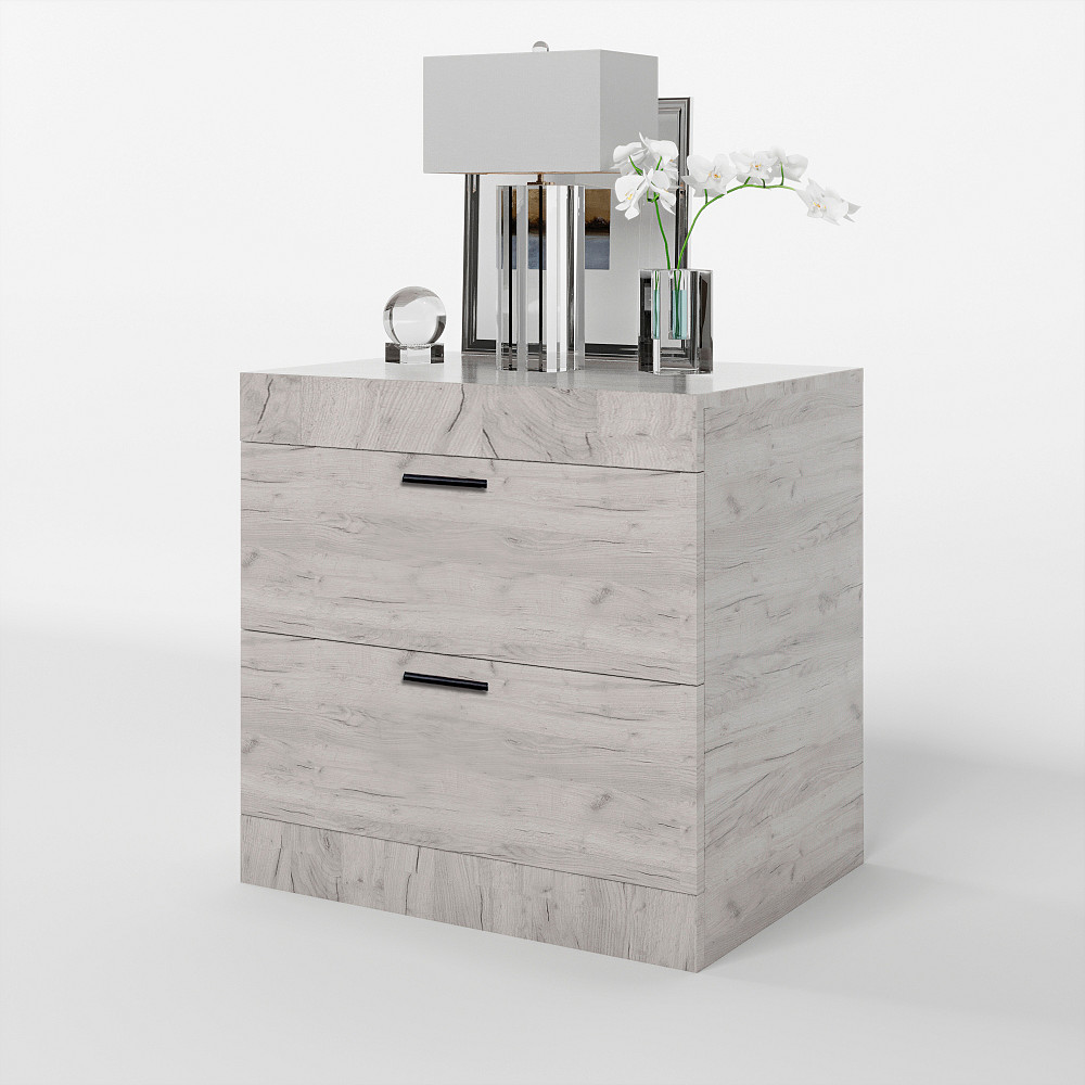 Тумба приліжкова Еверест Соната 50х38х50 дуб крафт білий (DTM-2711) Дніпро - фото 1