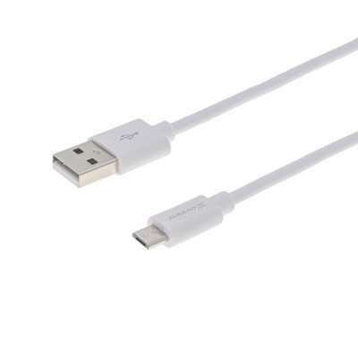 Дата кабель USB 2.0 AM to Micro 5P 2.5m white Grand-X (PM025W) Винница - изображение 2