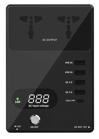 Автомобільний інвертор YTSC-300W мережевий фільтр Type-C PD Quick Charge 3.0 Київ