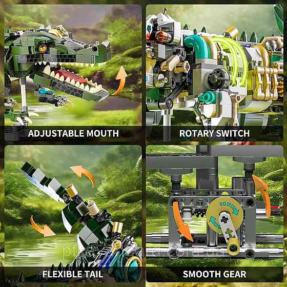 Конструктор крокодил механический 996 деталей 13056 Хмельницкий