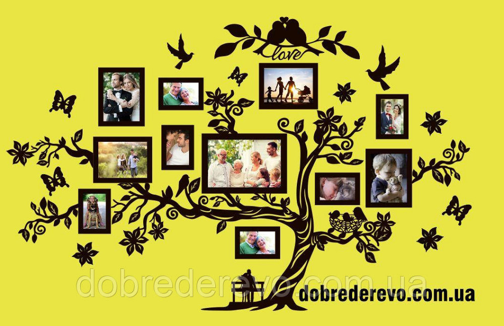 Семейное дерево Love  на 11 фото рамок, Родовое дерево Love Вижница - изображение 3