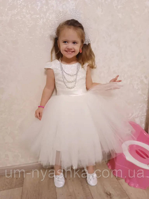 Дитяча біле плаття з блискітками 80-120 Кривий Ріг - фото 4