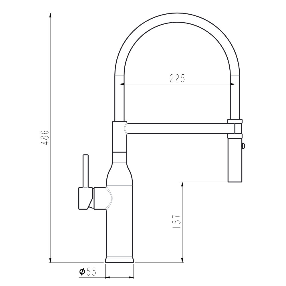 Смеситель для кухни с гибким изливом GAPPO G4098-26 лейка 2 режима, черный Киев - изображение 9