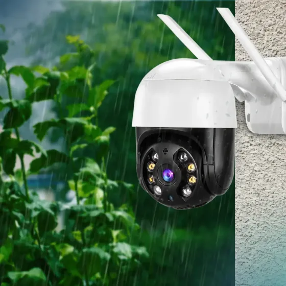 Уличная поворотная IP камера видеонаблюдения WiFi 2mp ICSee / камера наружного наблюдения для дома Black Коломия