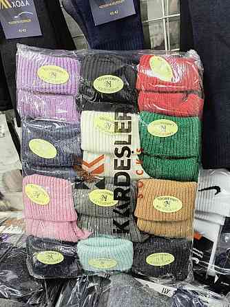 Набір теплих жіночих шкарпеток із вовною кольорові 6 шт. Kardesler 36-40 Київ