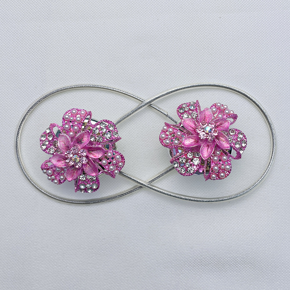 Магніти для штор та гардин "Flowers" набір 2 шт Рожевий (81-230) Київ - фото 5