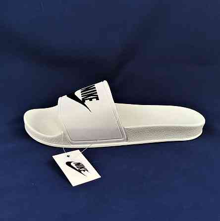 Мужские Белые Шлёпанцы Nike Сланцы Тапочки Найк (размеры: 45) Днепр