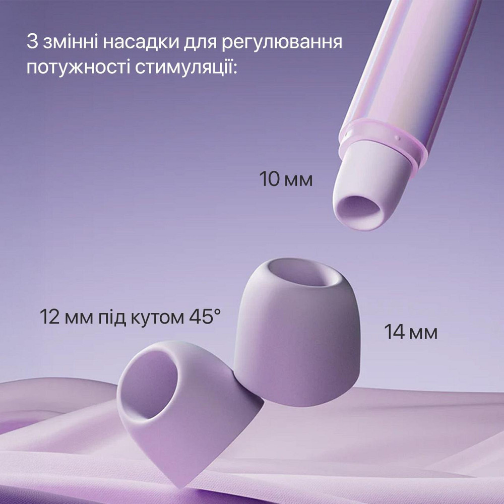 Вакуумный клиторальный стимулятор Zalo Lia Floral White, 3 насадки, 3 режима, разная интенсивность Sex Aura Киев - изображение 5