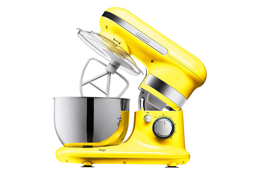 Міксер ARDESTO планетарний 800Вт, насадки-3, чаша-нерж., метал, 4л, Pulse-режим, жовтий Киев - изображение 6