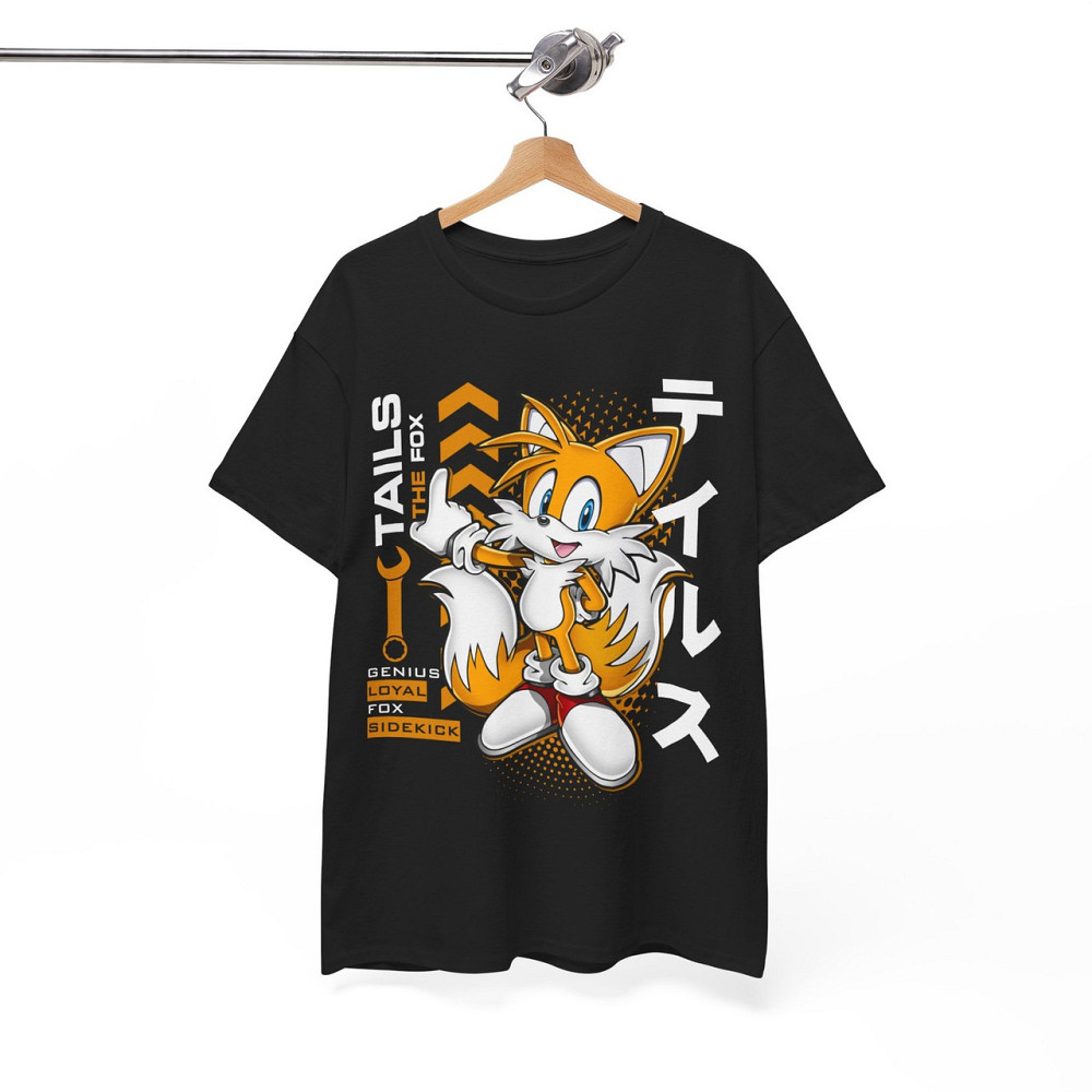 Футболка аниме Таилс Фокс Схадов Хедгехог оверсайз (S/M/L) Черний AnimeJ0065 Днепр - изображение 8