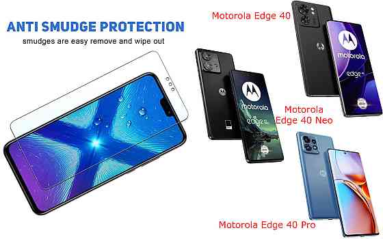 Защитное стекло NeoGlass для Motorola Edge 40, Edge 40 Neo, Edge 40 Pro – ультрапрозрачное и устойчивое Киев