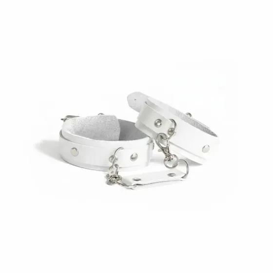 Наручники із натуральної шкіри Art of Sex - Eva, колір білий Львів