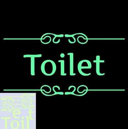 Наклейка люмінесцентна "Toilet" - 15*15см (поглинає світло і світиться в темряві) Київ