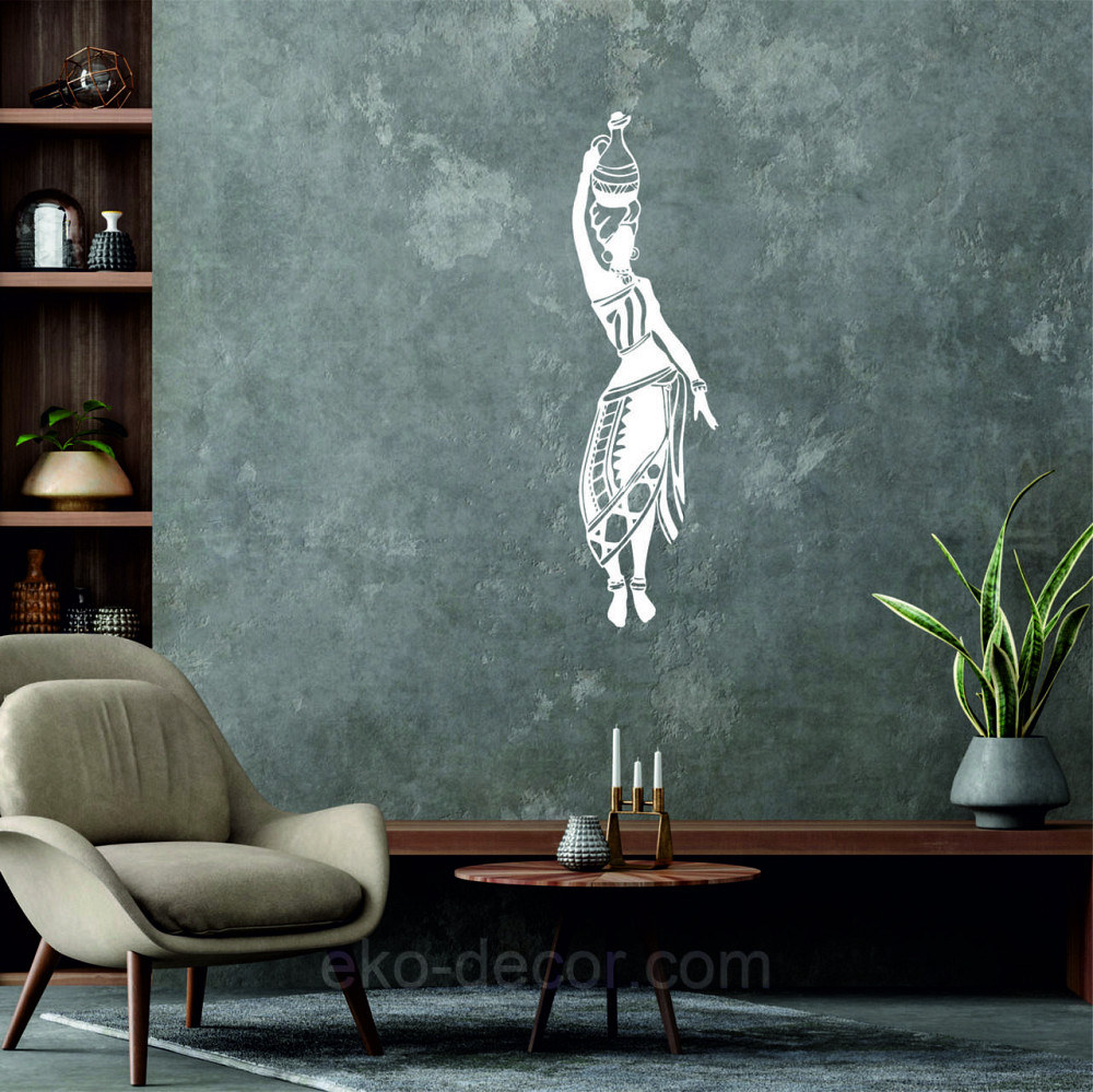 Декоративное настенное Панно «Девушка с кувшином» Декор на стену 110*31 см, Белый Киев - изображение 9