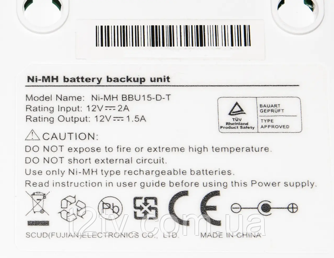 Mini UPS для роутеров 12V BBU15-DT без AA аккумуляторов Винница - изображение 3